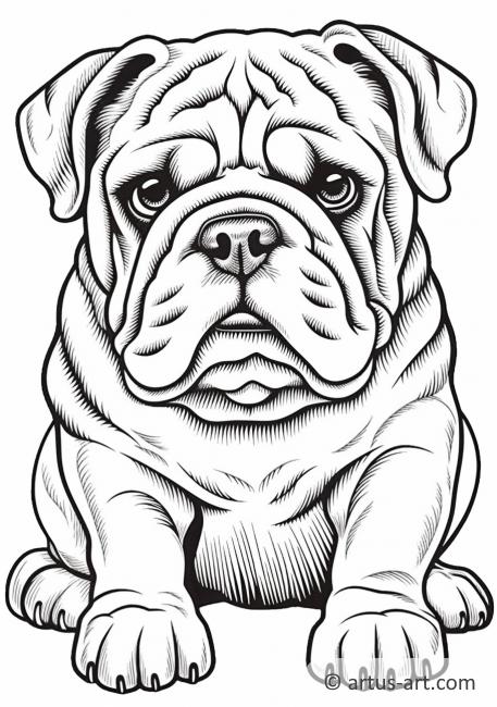 Bulldog Coloring Page For Kids